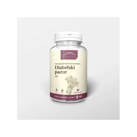 Diabelski pazur - 100 kapsułek x 600 mg - Harpagophytum procumbens