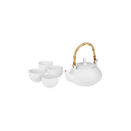 Tamari Porcelanowy zestaw - czajnik + 4 miski