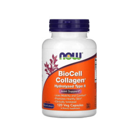 NOW FOODS BioCell Hydrolizowany Kolagen Typu II (Kabov Support) 120 kapsułek