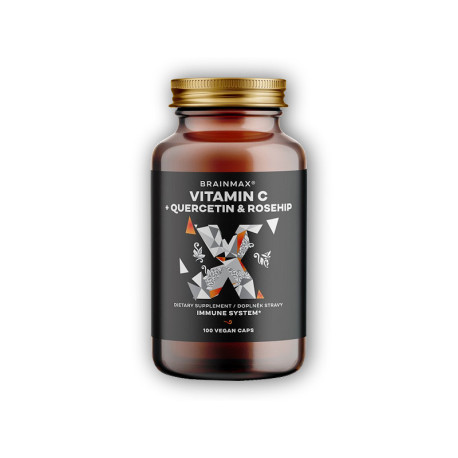 Witamina C i Kwercetyna, Dzika Róża 100 kapsułek warzywnych