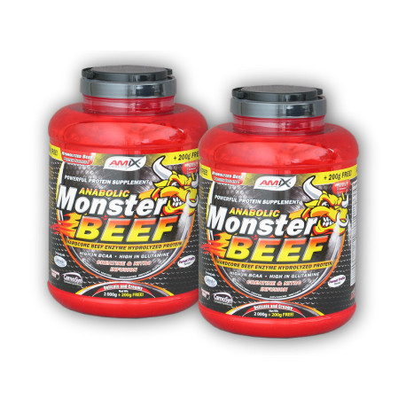2x Anabolic Monster WOŁOWINA 90% Białko 2200g - owoce leśne