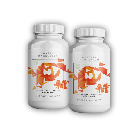 2x Potas, Magnez, Cytrynian Potasu + Jabłczan Magnezu 200 kapsułek roślinnych