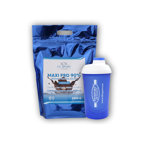 Maxi Pro 90% 2500g + Shaker Fitsport - Czekolada