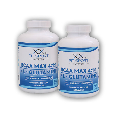 2x BCAA MAX 4:1:1 + L-Glutamina 240 kapsułek