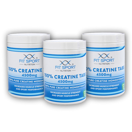 3x 100% Creatine Tabs 4500mg 240 tabletek wegetariańskich