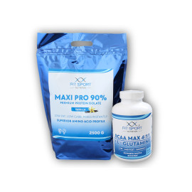 Maxi Pro 90% 2500g + BCAA 4:1:1 240cps - banan