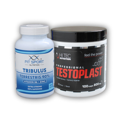 Tribulus 90% + B6 + 100 kapsułek + Testoplast 800mg 100 kapsułek