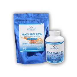 Maxi Pro 90% 750g + BCAA 4:1:1 240cps - banan