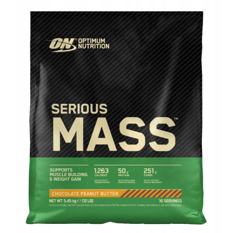 Optimum Nutrition Serious Mass 5450g Czekoladowe Masło Orzechowe