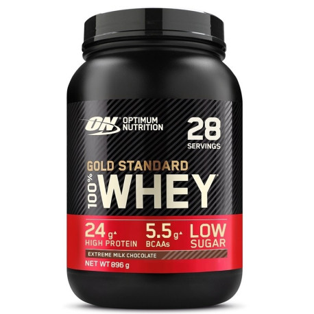 Optimum Nutrition 100% Whey Gold 900g Ekstremalna Czekolada Mleczna