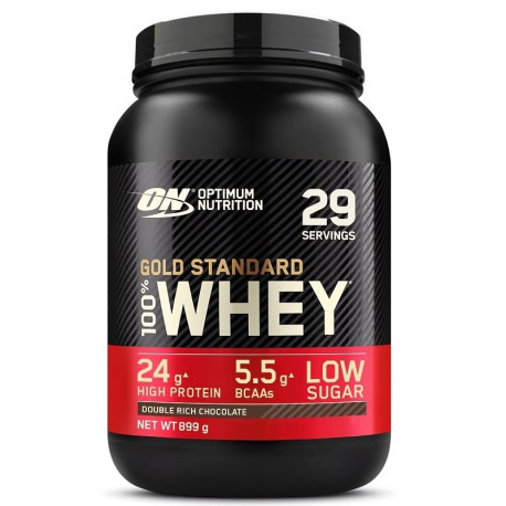 Optimum Nutrition 100% Whey Gold 900g Podwójnie Bogata Czekolada