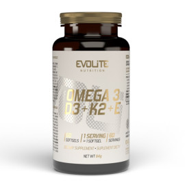 Kapsułki żelowe Evolite Omega 3 + D3 + K2 MK7 + E 60