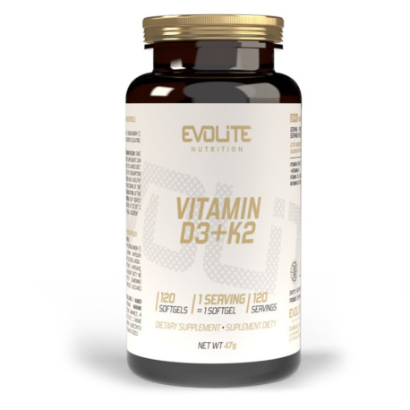 Evolite Nutrition Witamina D3+K2 120 kapsułek żelowych