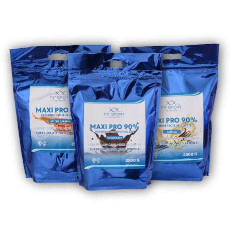 3x Maxi Pro 90% 2500g - truskawka