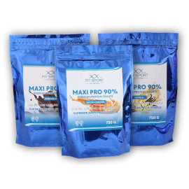 3x Maxi Pro 90% 750g - Truskawka