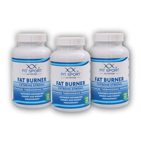 3x Fat Burner Extreme Strong 120 warzywne kapsuły - spalacz tłuszczu