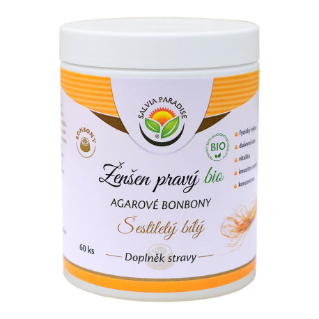 Cukry z żeń-szeniem i agarem BIO 60 pcs