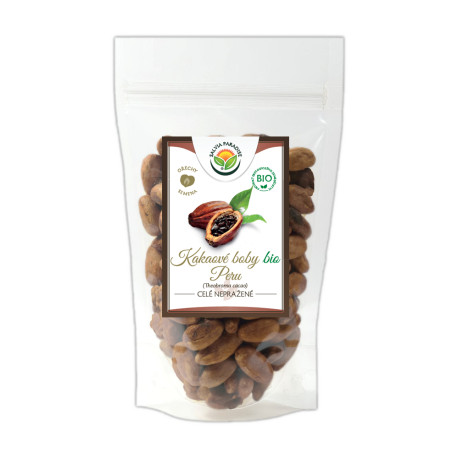 Ziarna kakaowca nieprażone, całe, nieobrane Peru BIO 250g