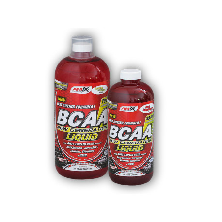 BCAA New Generation Liquid 1l + 500ml - czerwona malina - cytryna-limonka