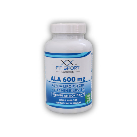 ALA 600mg kwasu alfa-lipoowego + witaminy B1,B5,B6 120 kapsułów warzywnych