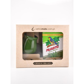 ZESTAW z Yerba Mate Pajarito Ziołowa - zielony gładki