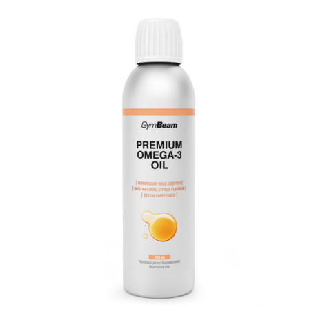 Premium Omega-3 Liquid Fish Oil o cytrusowym smaku - GymBeam - Owoce cytrusowe