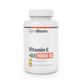 Witamina C + D3 1000 IU - GymBeam - 90 saszetek