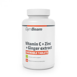 Witamina C + cynk + ekstrakt imbirowy na ssanie - GymBeam - tabletka 90.