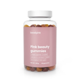 Pink Beauty Gummies - BeastPink - starfruit papaya cherry - 60 kapsułów.