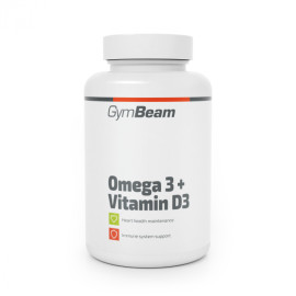 Omega 3 + witamina D3 - GymBeam - 90 saszetek