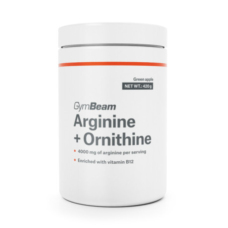 Arginina + Ornithine - GymBeam - Green Apple - 420 g
