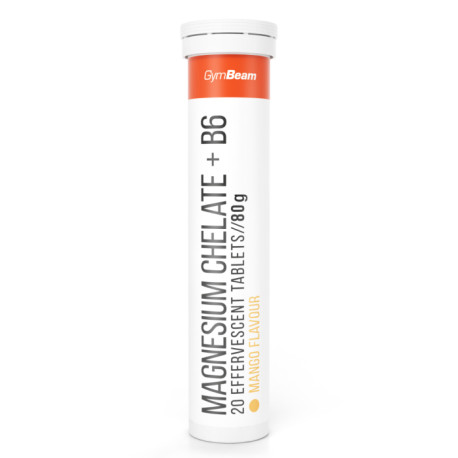 Chelan magnezu + B6 musujący - GymBeam - świeże mango - 20 tablet.