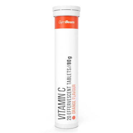 Witamina C 1000 mg musująca - GymBeam - pomarańczowa - 20 tablet.