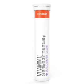 Witamina C 1000 mg musująca - GymBeam - porzeczka - 20 tablet.