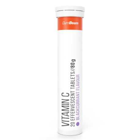 Witamina C 1000 mg musująca - GymBeam - porzeczka - 20 tablet.
