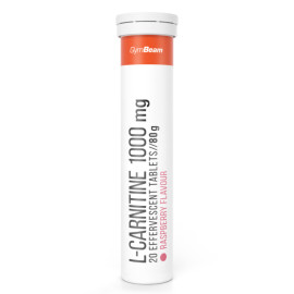 L-karnityna 1000 mg musująca - GymBeam - malina - 20 tabletek.