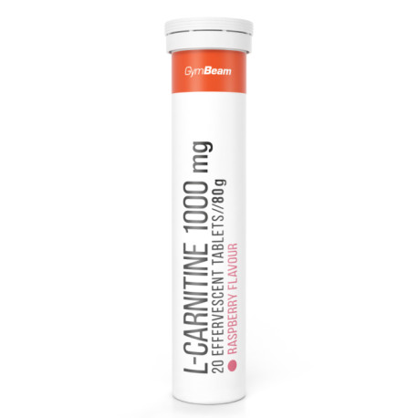 L-karnityna 1000 mg musująca - GymBeam - malina - 20 tabletek.