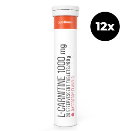 L-Karnityna 1000 mg Musująca - GymBeam - Malina - 12 x 20 tabletek