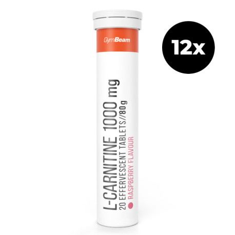 L-Karnityna 1000 mg Musująca - GymBeam - Malina - 12 x 20 tabletek