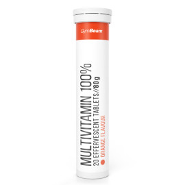 Multiwitamina 100% musująca - GymBeam - pomarańcza - 20 tabletek.