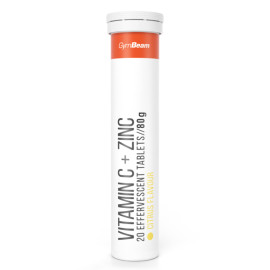 Witamina C + cynk musujący - GymBeam - Owoce cytrusowe - 12 x 20 tabletek