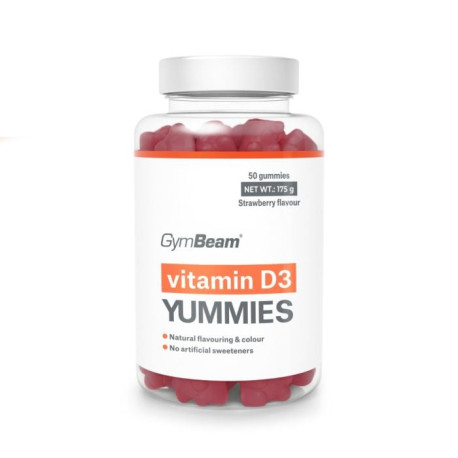 Witamina D3 Pyszności - GymBeam - Truskawka - 50 saszetek.