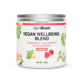 Wegańska mieszanka Wellbeing - GymBeam - Malina - 138 g