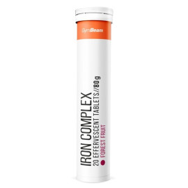 Iron Complex iskrzący się - GymBeam - leśne owoce - 20 tablet.