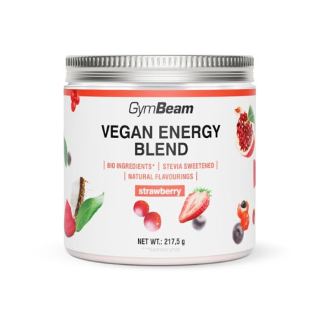 Wegańska mieszanka energetyczna - GymBeam - truskawka - 217,5 g