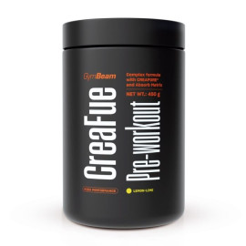CreaFue Pre-workout - GymBeam - cytryna-limonka - 450 g
