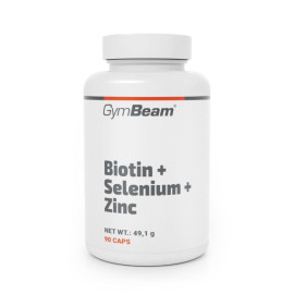 Biotyna + Selen + cynk - GymBeam - 90 kapsułek.