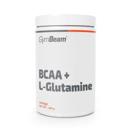 BCAA + L-glutamina – GymBeam - Pomarańczowa - 480 g