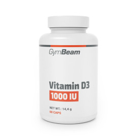Witamina D3 1000 IU - GymBeam - bez smaku - 60 saszetek.