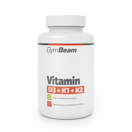 Witamina D3+K1+K2 - GymBeam - bez smaku - 60 saszetek.